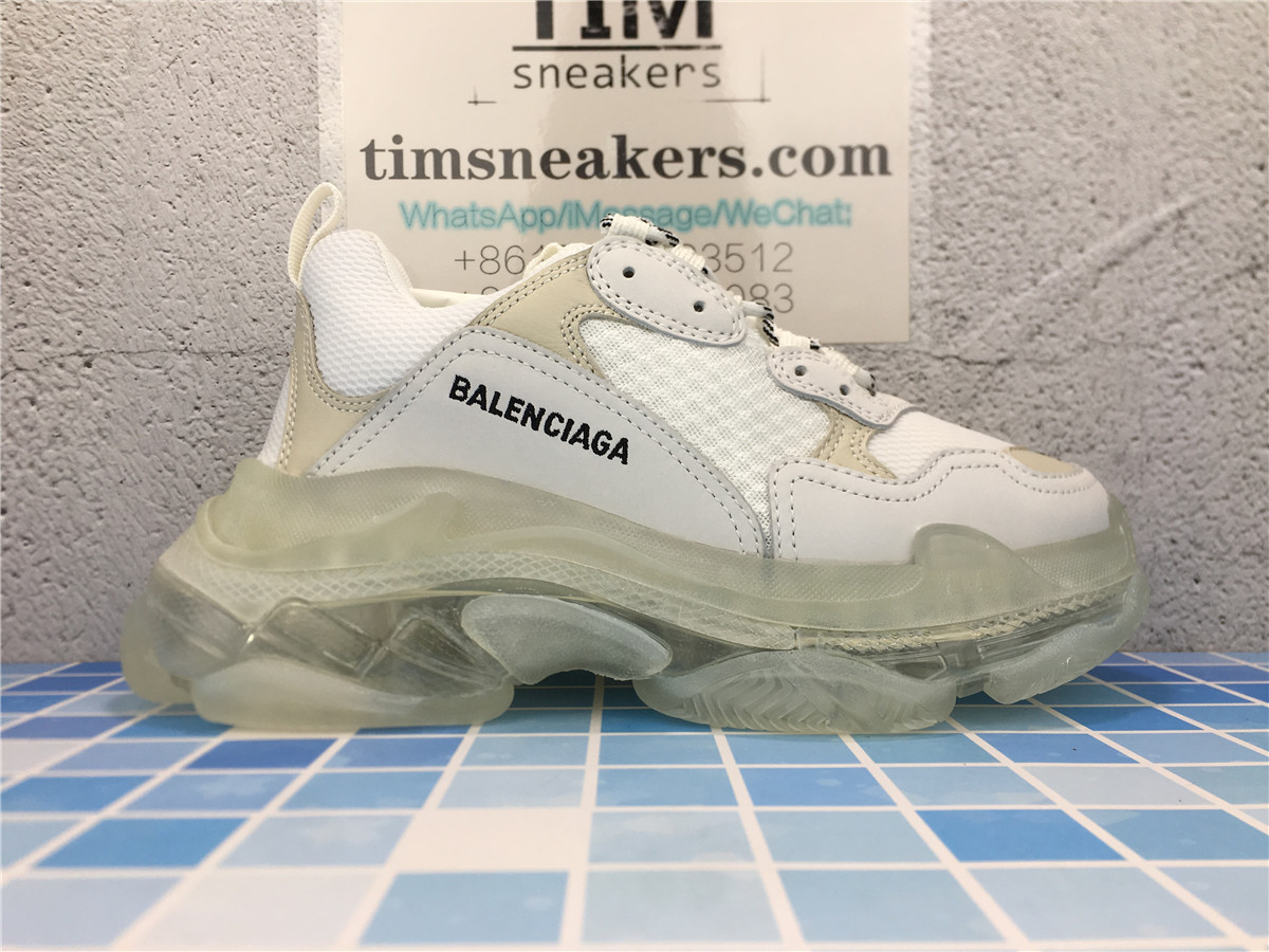 G5 Batch Balenciaga Triple S Clear Sole White Sneakers